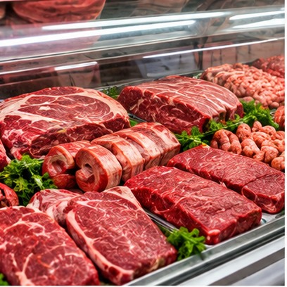 Ilustração de carnes